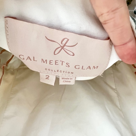 ✨RARE✨ GAL MEETS GLAM Abigail Painted Aster Fit & Flare Dress in Ecru White - Picture 11 of 13